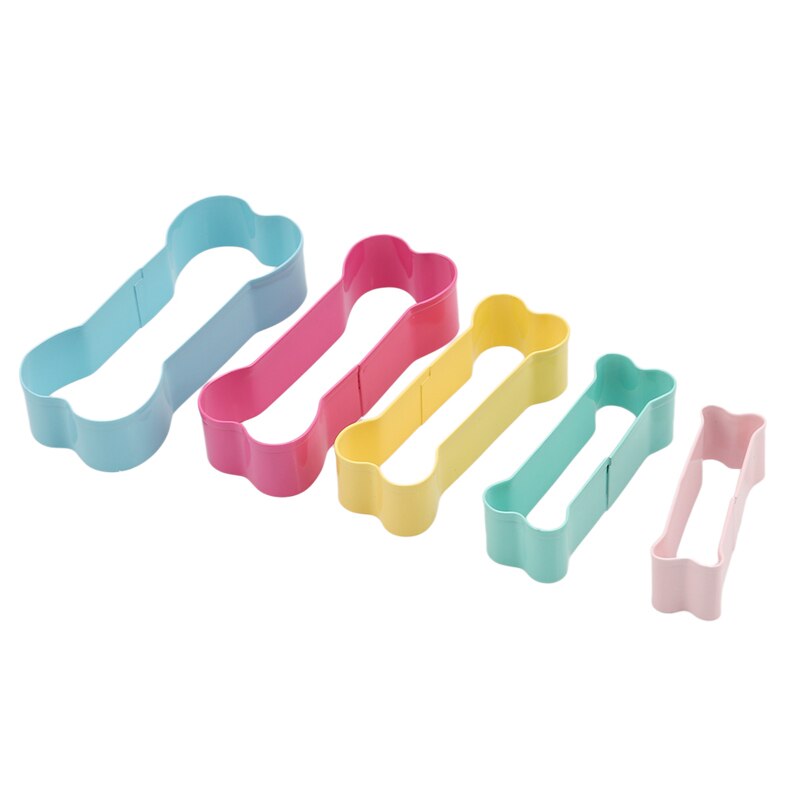 5 Stks/set 3D Hond Bot Vorm Cookie Mallen Koekjes Stempel Cake Moulds Diy Gebak Bakken Decorating