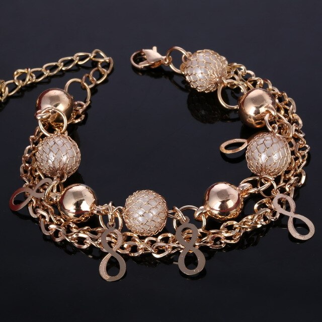 Handgemachten schmuck Frauen/Mädchen Kette Perlen Kristall Armbinde Herz Nachahmung Perle Anhänger Armbinde mehrschichtig Armbinde: 548