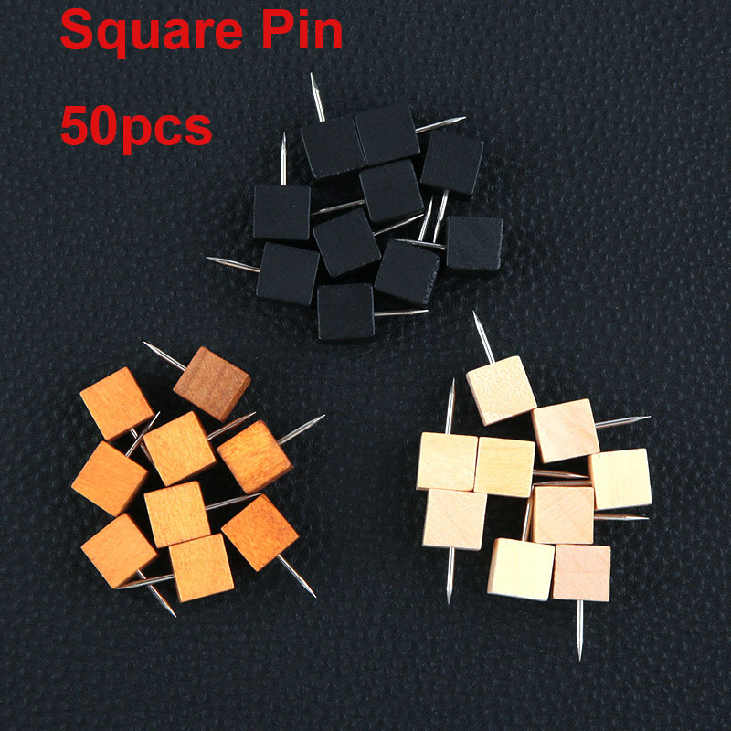 Chinchetas de madera para decoración, tachuelas de cabeza de madera, tachuelas de mapa de madera, Pin de marcado para tableros de corcho, proyectos de manualidades DIY, 20-50 Uds.: S / Gris oscuro