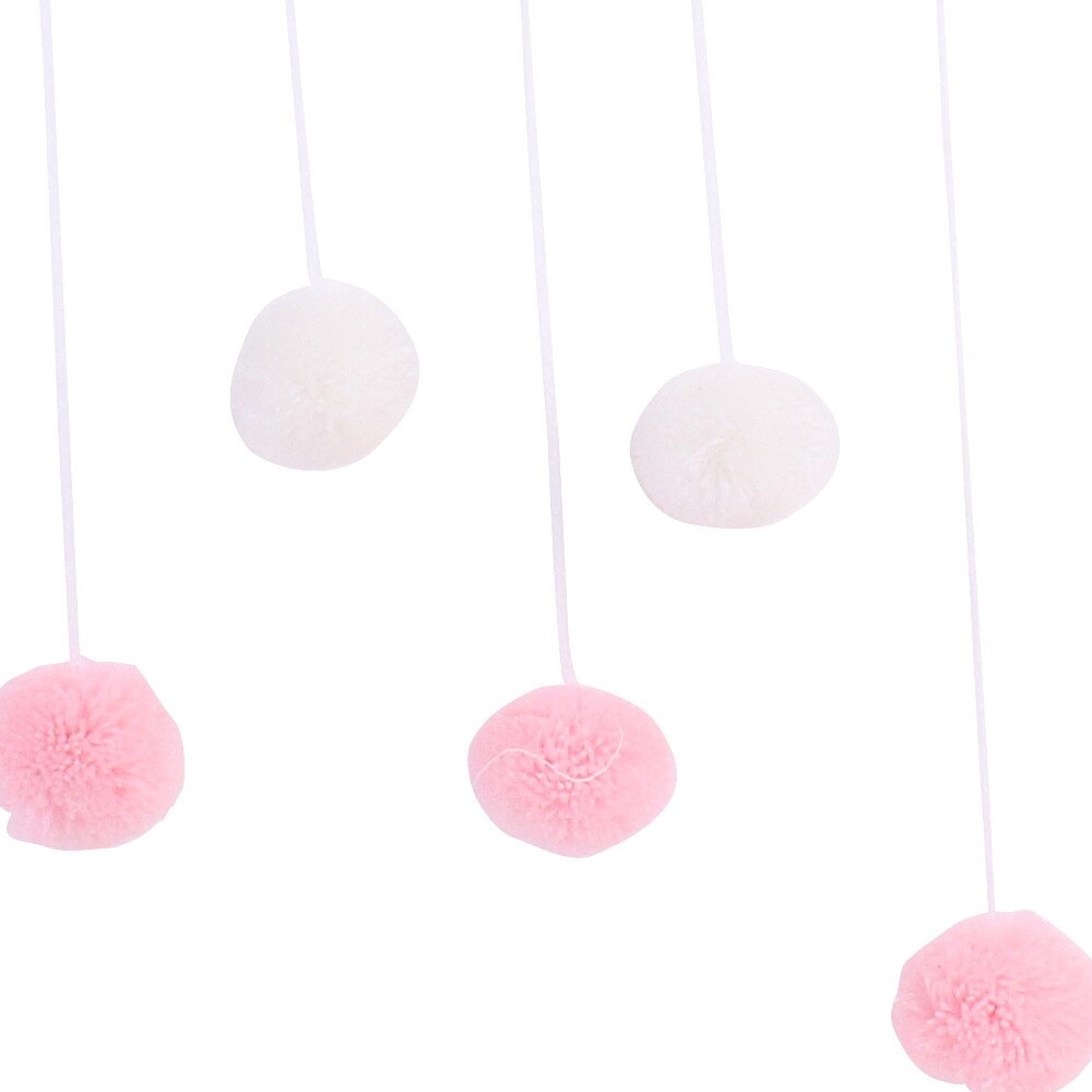 Decoración de habitación de bebé, Bola de Pelo corta de terciopelo Coral para recién nacido en la cuna, accesorios de fotografía para habitación infantil, colgante de pared