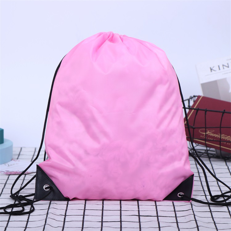 2022 Draagbare Sporttas Dikker Trekkoord Riem Riding Backpack Gym Koord Schoenen Bag Kleding Rugzakken Waterdicht: Pink