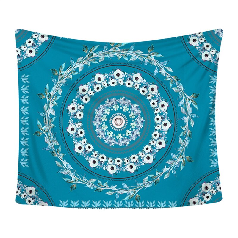 Bohemian wandtapijt mandala wanddecoratie strandmat handdoek polyestervezel mandala wandtapijt bedsprei woondecoratie: F