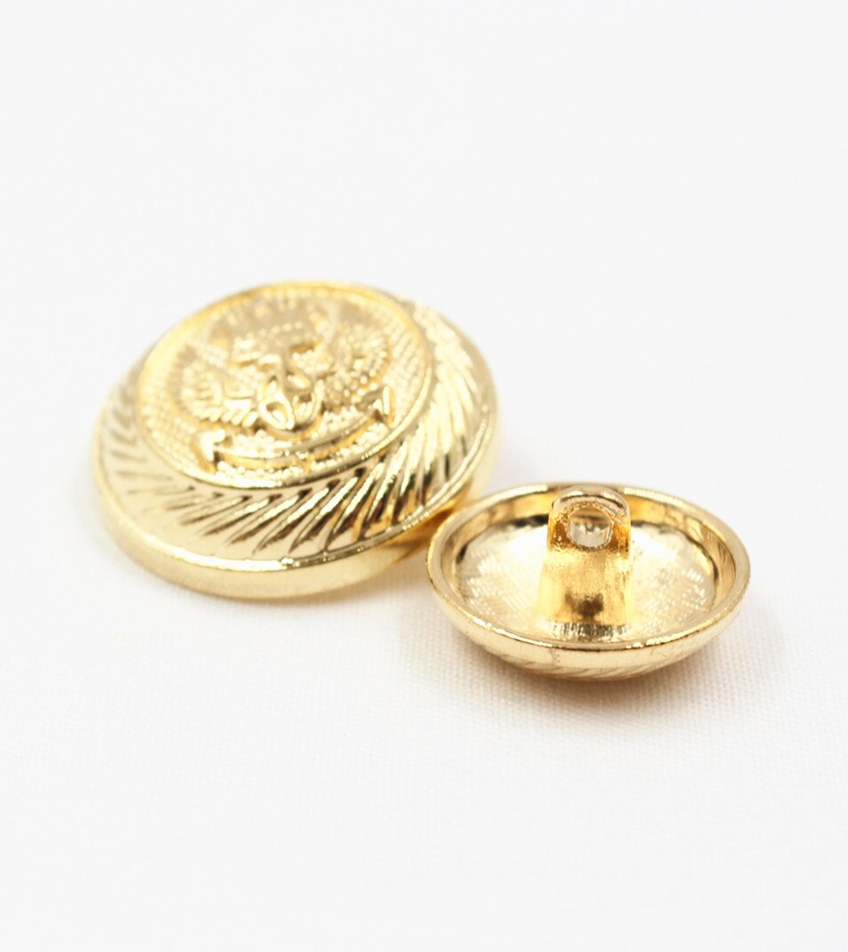 10 Stks/partij, Diameter 18/25Mm Britse Style Gold Metal Knoppen Jas Kledingstuk Accessoires Diy Materialen 16524LL-006