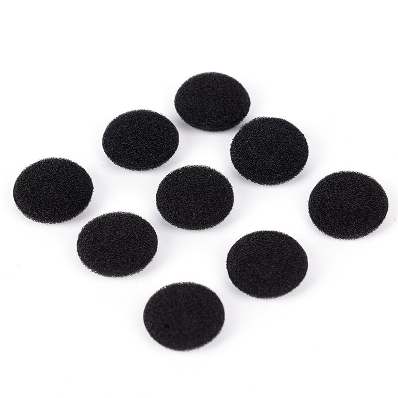 Almohadillas de espuma suave para auriculares, almohadillas de repuesto para auriculares MP3, MP4, teléfono móvil, color negro, 30 unidades