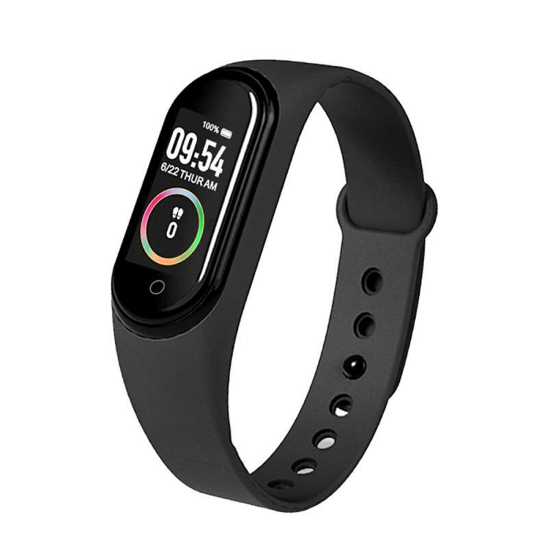 M4 Smart Band Wristband pressione sanguigna/cardiofrequenzimetro/pedometro braccialetto sportivo salute braccialetto Fitness durevole di alta qualità: black