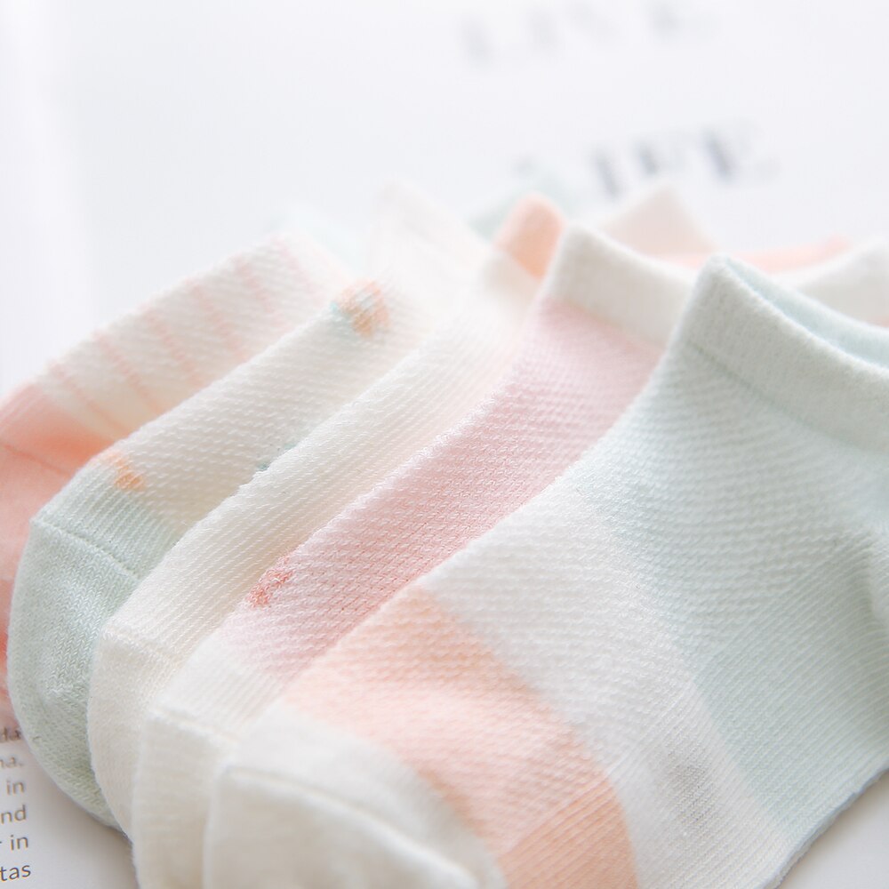5Pairs/lot Baby Socks Summer Srping Cotton Baby Socks Cute Flower Lovely Girls kids Socks Pure Style Thin Socks