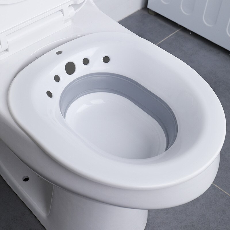 Pot de toilette pliable pour femmes et adultes, nettoyage automatique, pour mères et femmes, parties intimes, irrigateur de hanches, lavage des fesses: Gray