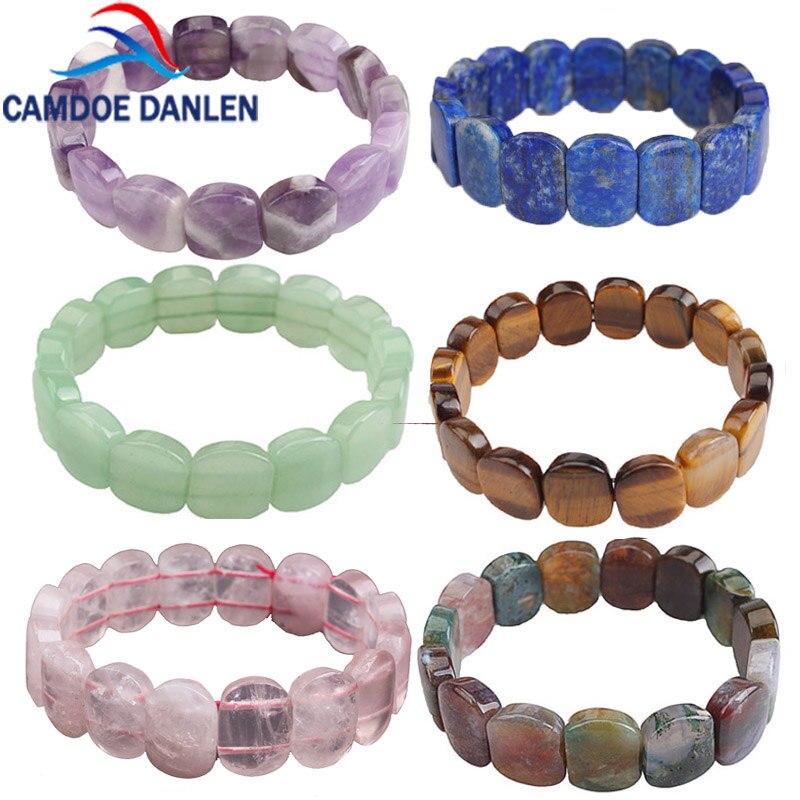 Perline di pietra naturale occhi di tigre/ametiste corda elastica braccialetti e bracciali gioielli fatti a mano braccialetto energetico per donna o uomo 2021