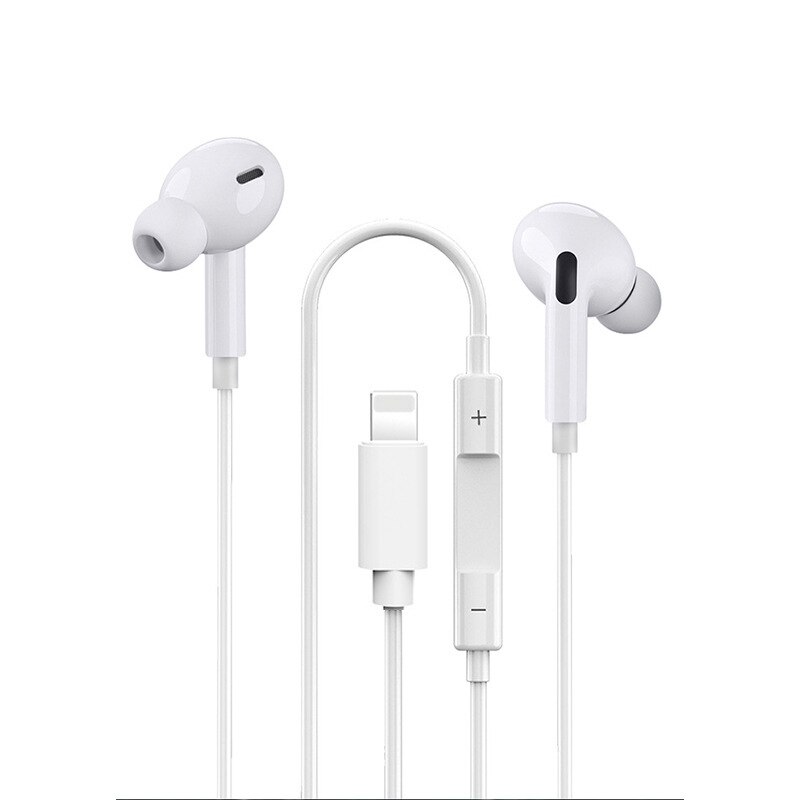 For iPhone 7 earphone Wired 8Pin Lighting earphones with Mic In-ear Handsfree 3.5mm jack Earphones for iPhone 7 8 X XR XS 11
