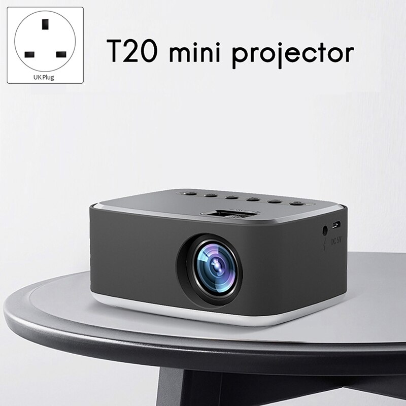 Full-Projector T20 400 Lumen 1080P Huishouden Ouder-kind Draagbare Projector Mini Led Tv