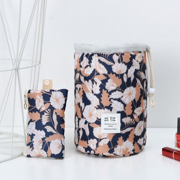 Portable drawstring Cosmetic Bag Women Travel Necessarie Make up Organizer Female Toiletry Kit Case Makeup Wash Storage Pouch: CC