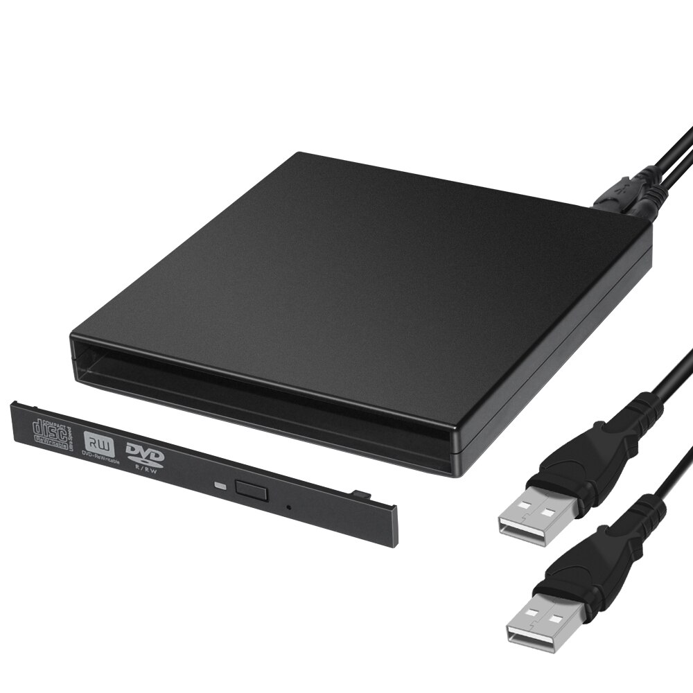 IXUR Hard Plastic USB 2.0 SATA 12.7mm External DVD Enclosure DVD/CD-ROM Case For CD/DVD Optical Drive