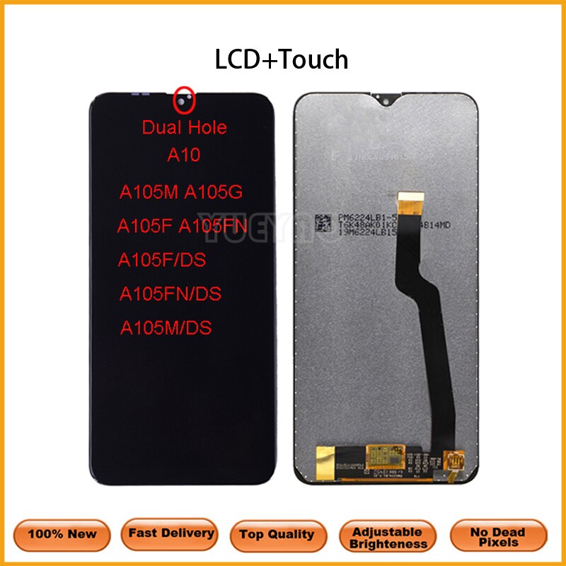 6.2 "LCD Per Samsung Galaxy A10 A105 A105F SM-A105F Display LCD sostituzione Dello Schermo Digitizer Assembly con la Struttura: A10 NoFrame NoGift