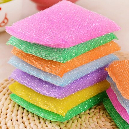 Washing King Kitchen Scouring Sponge Dish Cloth Rag Cleaning Dish Brush Color Spong MOP 4 PCs/set