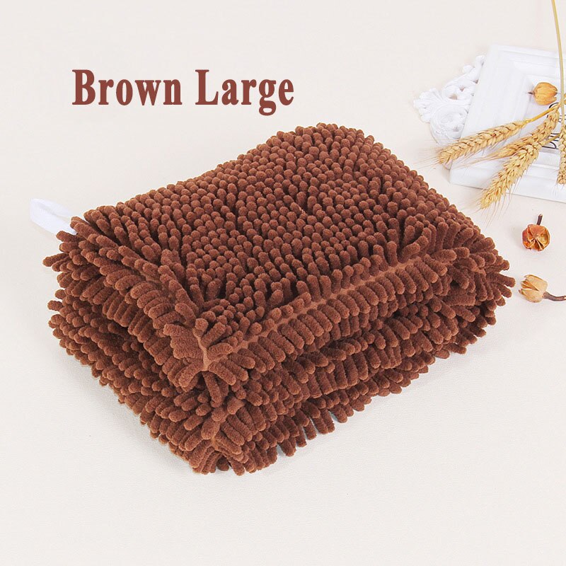 Toalla de baño de rápida absorción de agua para mascotas, toallitas de limpieza suaves, secado de pelo mágico, multifunción, para casa, coche, suministros para mascotas: Coffee 33x80cm