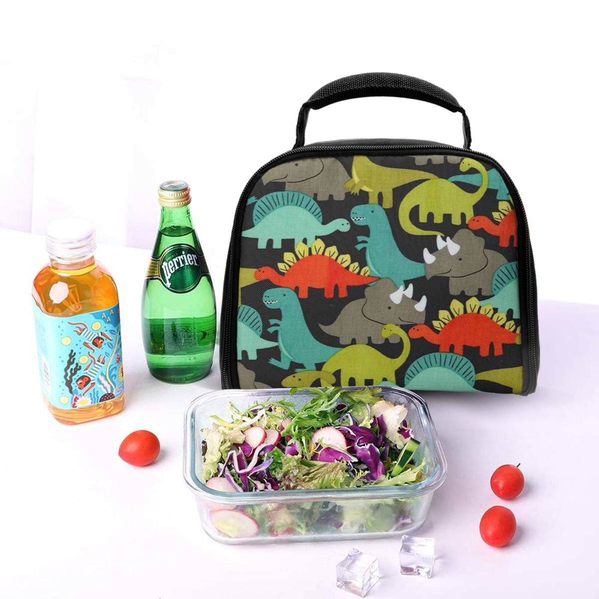 Noisydesigns Cartoon Dinosaurus Print Thermo Lunch Tas Waterdichte Koeltas Geïsoleerde Lunch Box Thermische Picknick Tas Voor Kid Eenvoudige