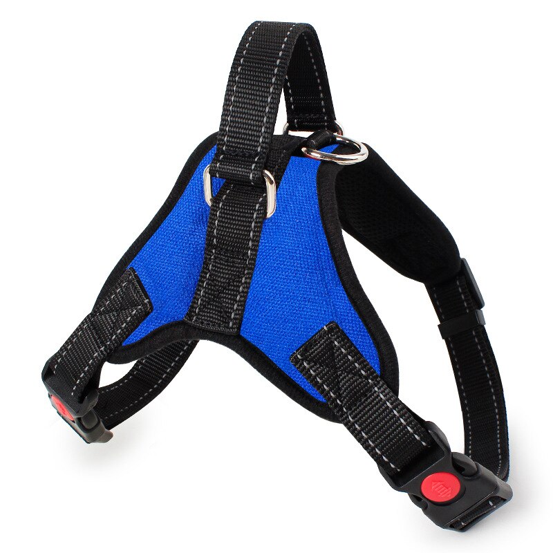Pet Products, Towing Rope, Dog Chest Strap, Saddle Type Big Dog Pet Chest Clip: Blue / S