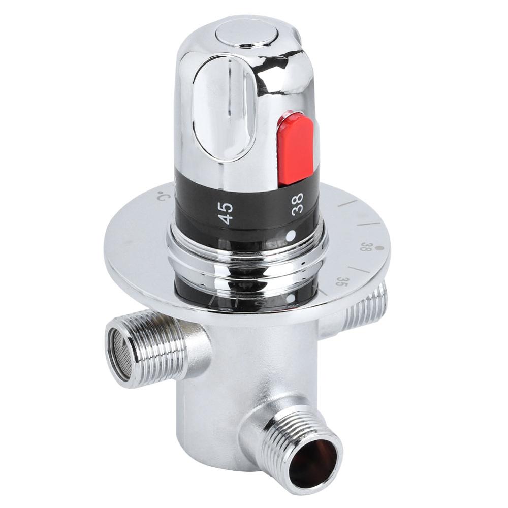 1 Pcs Adjustable Thermostatic Mixer Valve Brass Thermostatic /Cold Water Mixing Temperature Control Valve For Water Heater