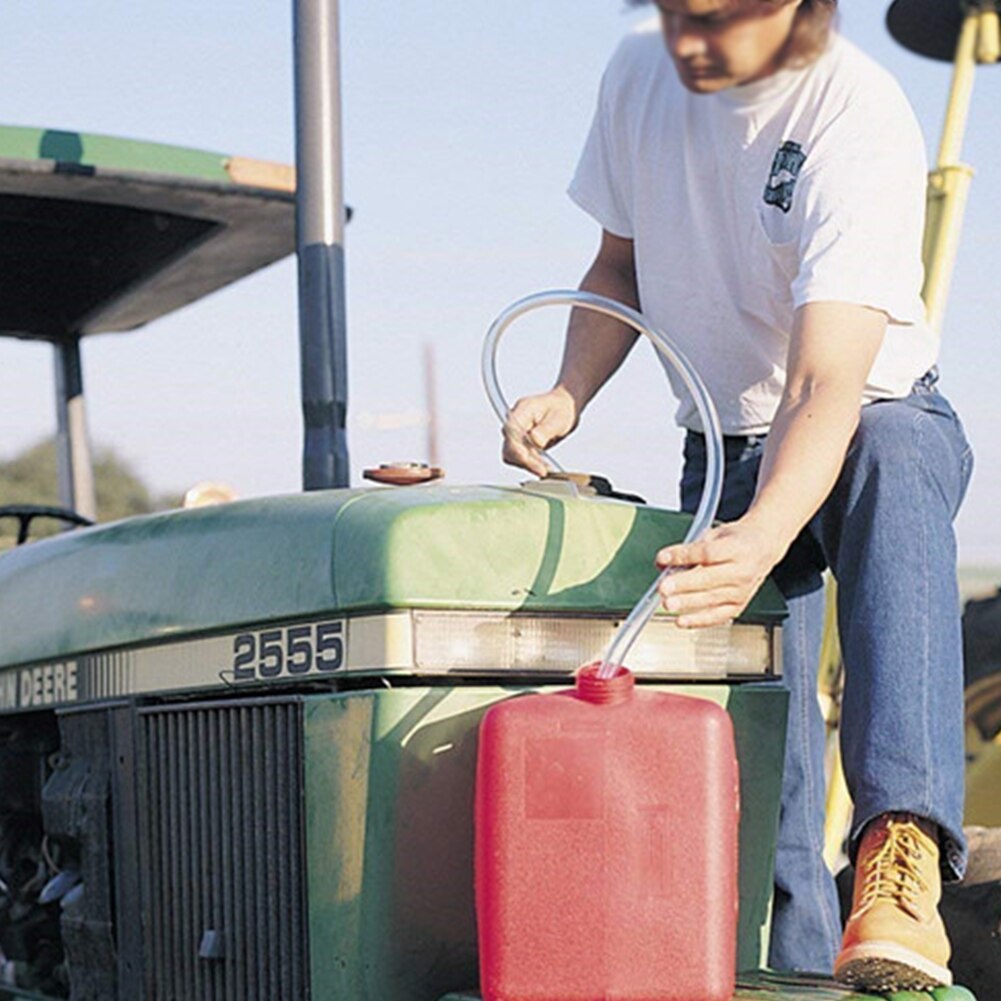 6ft Pump Syphon Hose Gas Safety Water Fuel Gasoline Self Priming Car Practical Accessories PVC