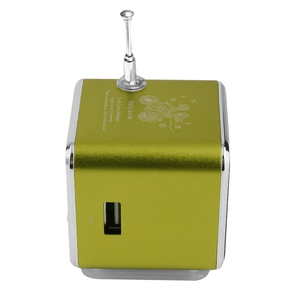 Portable Aluminum Alloy Micro USB Mini Stereo Super Bass Speaker Ubwoofer Musica MP3/4 FM Radio Receiver