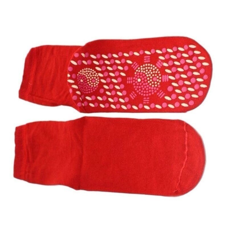 Calcetines magnéticos de turmalina para hombre y mujer, calcetín Unisex de terapia de autocalentamiento: Red