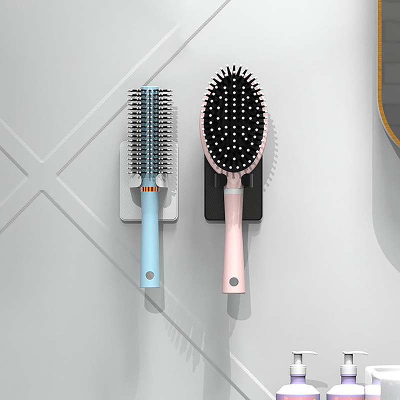 Comb Holder Bathroom Wall Hanging Comb Storage Rack Hair Clip Organizer Air Cushion Comb Holder Plastic Comb Rack