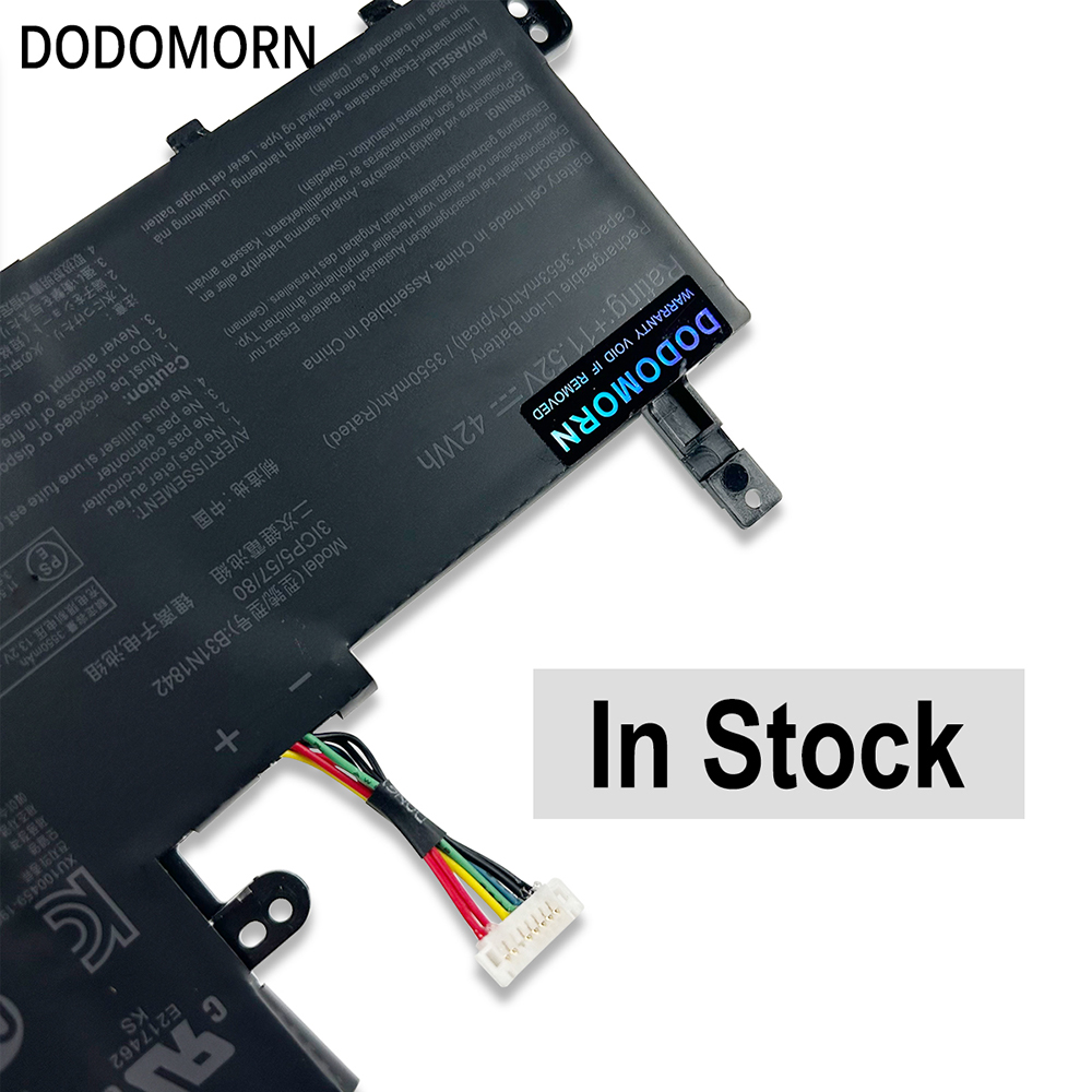 B31N1842 Battery For ASUS VivoBook 15 X513EA K513EA S513EA S531FA S533UA F513EA F513EP F513IA Batteries 11.52V 42Wh 3653mAh