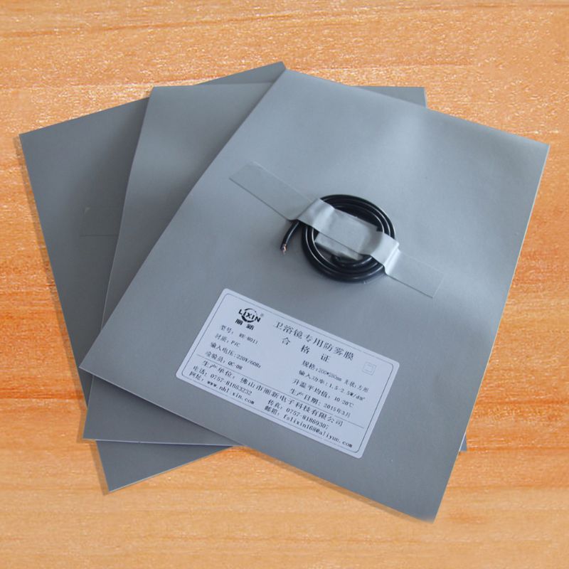 Film de protection Anti-buée pour miroir de salle de bain, Film chauffant électronique transparent et étanche pour miroir de maquillage