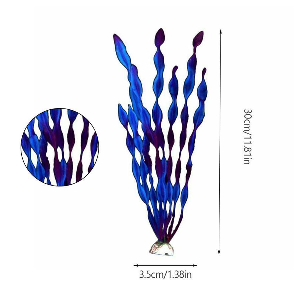Fish Tank Decoration Aquarium Ornaments Purple Green Artificial Aquatic Plastic Underwater Water Grass Plant Landscape Decor