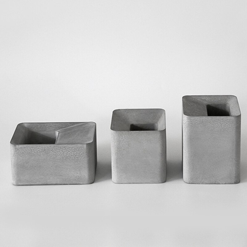 Molde rectangular grande de cemento para maceta de silicona, jarrón para el hogar, decoración de plantas suculentas, maceta de hormigón, moldes de jarrón de lápiz