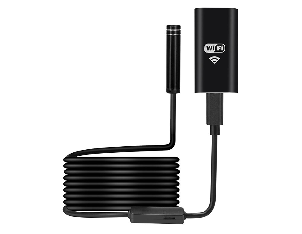 1200P 8mm Lens WiFi Connection Iphone Android Camera Inspection Endoscope Windows USB Endoscope Led Light Waterproof Borescope: 1m / 720P
