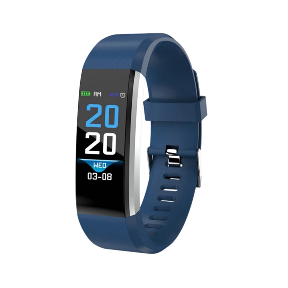 0.96 Inch Smart Horloge Sport Fitness Armband Hartslagmeter Bloed Zuurstof Meter Vrouwen Horloges Waterdicht Mannelijke Smartwatch: Blue