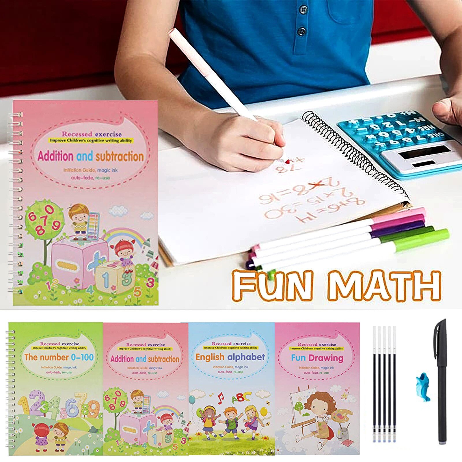 Magic Calligraphy That Can Be Reused Handwriting Copybook Set For Kid Calligraphic Letter Writing Art Supplies #G30