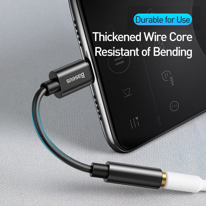 Baseus Typ C do 3,5 mm gniazda słuchawkowego AUX USB C Adapter słuchawkowy 3,5 Jack Kabel audio do Huawei P20 Xiaomi Mi 10