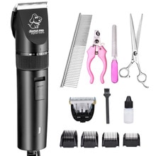 Cortadora de pelo eléctrica para perros y gatos, conjunto de afeitadora de aseo, máquina de corte de pelo para mascotas + cabezal de repuesto, 110-240V AC
