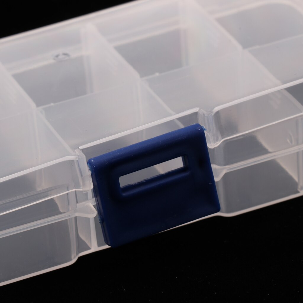 2 Pack Of Double Sides 10 Slots Compartment Storage Box Clear Tool Case