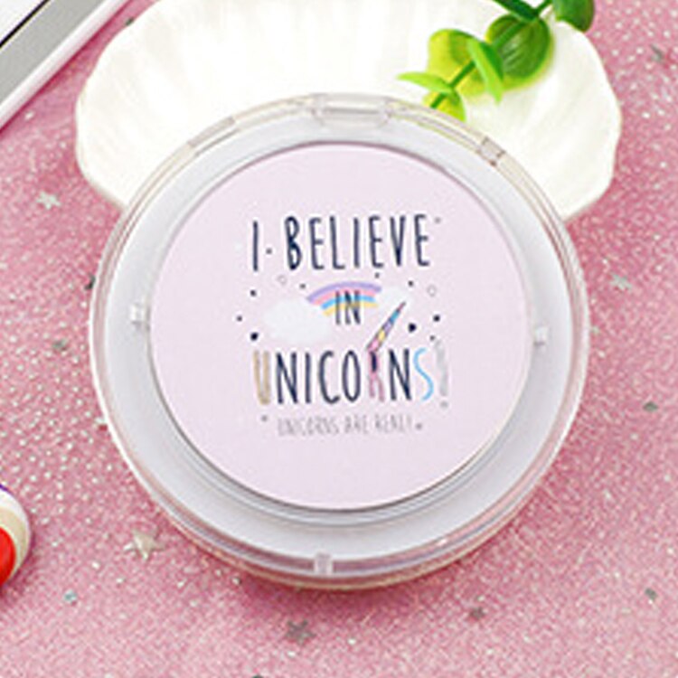 Makeup Mirror with LED Light Portable Compact Cosmetic Rechargeable Lighted Foldable Small Round Pocket Hand Mirrors: Letter rainbow