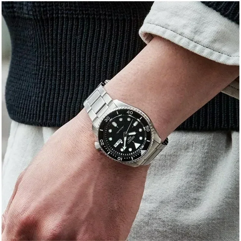 Seiko Men's Watch Original Luxury Stainless Steel Automatic SRPD53K1 Waterproof Sports Business Calendar Quartz Wristwatches