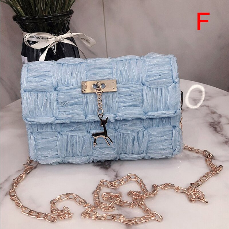 1 Sets Net Cover Gauze Woven Shoulder Bag Plastic Female Handmade DIY Handbag Bag Accessories: F