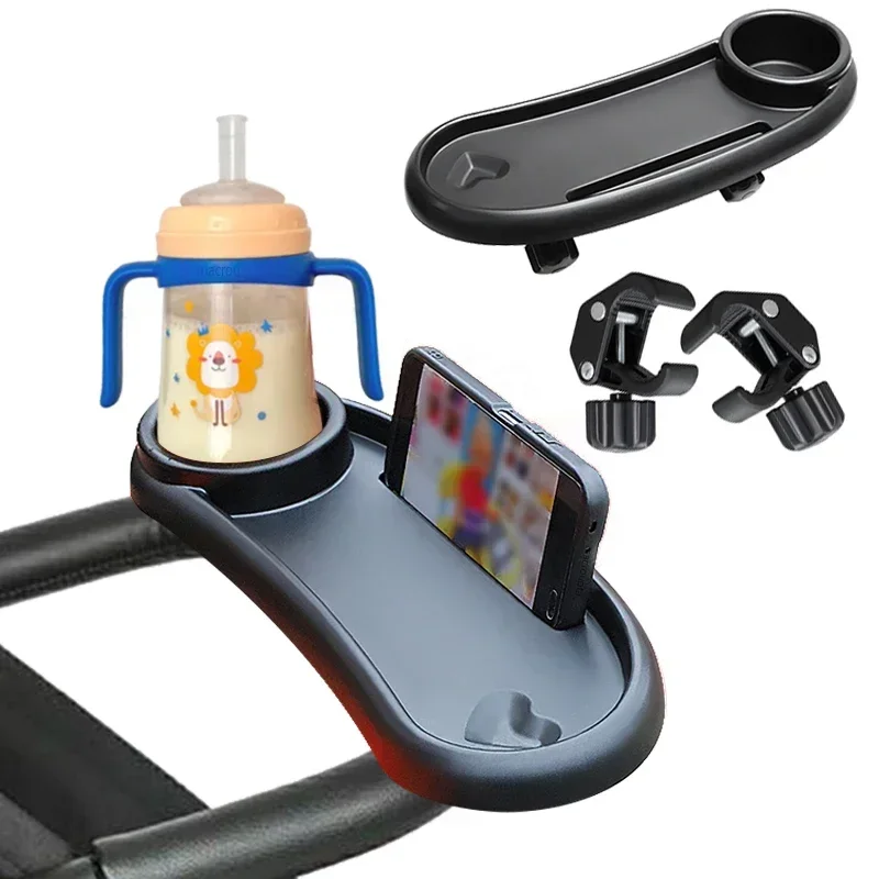 Suporte de copo para carrinho 3 em 1, bandeja universal para mesa de jantar, coletor de lanche e suporte para bebidas para crianças pequenas