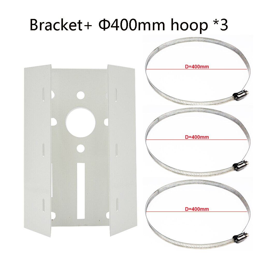 Outdoor Thickened CCTV Surveillance Camera Pole Mount for Hikvision Pole Support Bracket With Hoop: with 400mm hoop