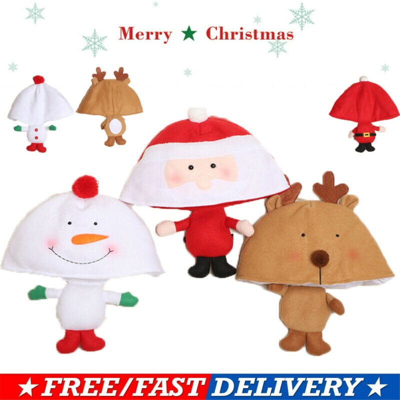 Adulto niños Navidad novedad sombrero disfraz gorra Reno Santa muñeco de nieve de Navidad