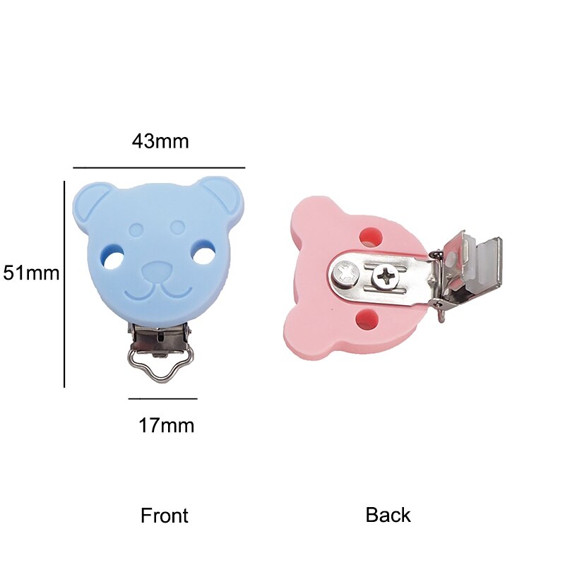 Chenkai 10PCS Siliconen Beer Clips Baby Dier Fopspeen Clip Dummy Soepeler Houder Voor DIY Baby Chewable Fopspeen Chain