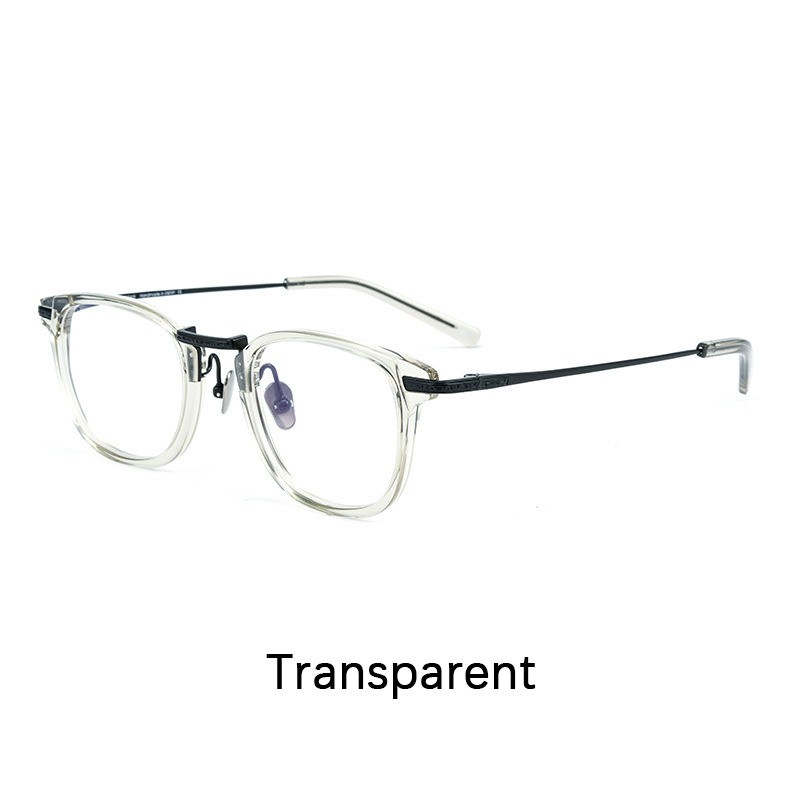 Montura de gafas cuadradas japonesas de titanio para mujer, anteojos fotocromáticos antiluz azul a la , de acetato, con montura completa, 2024: Beige / Oro