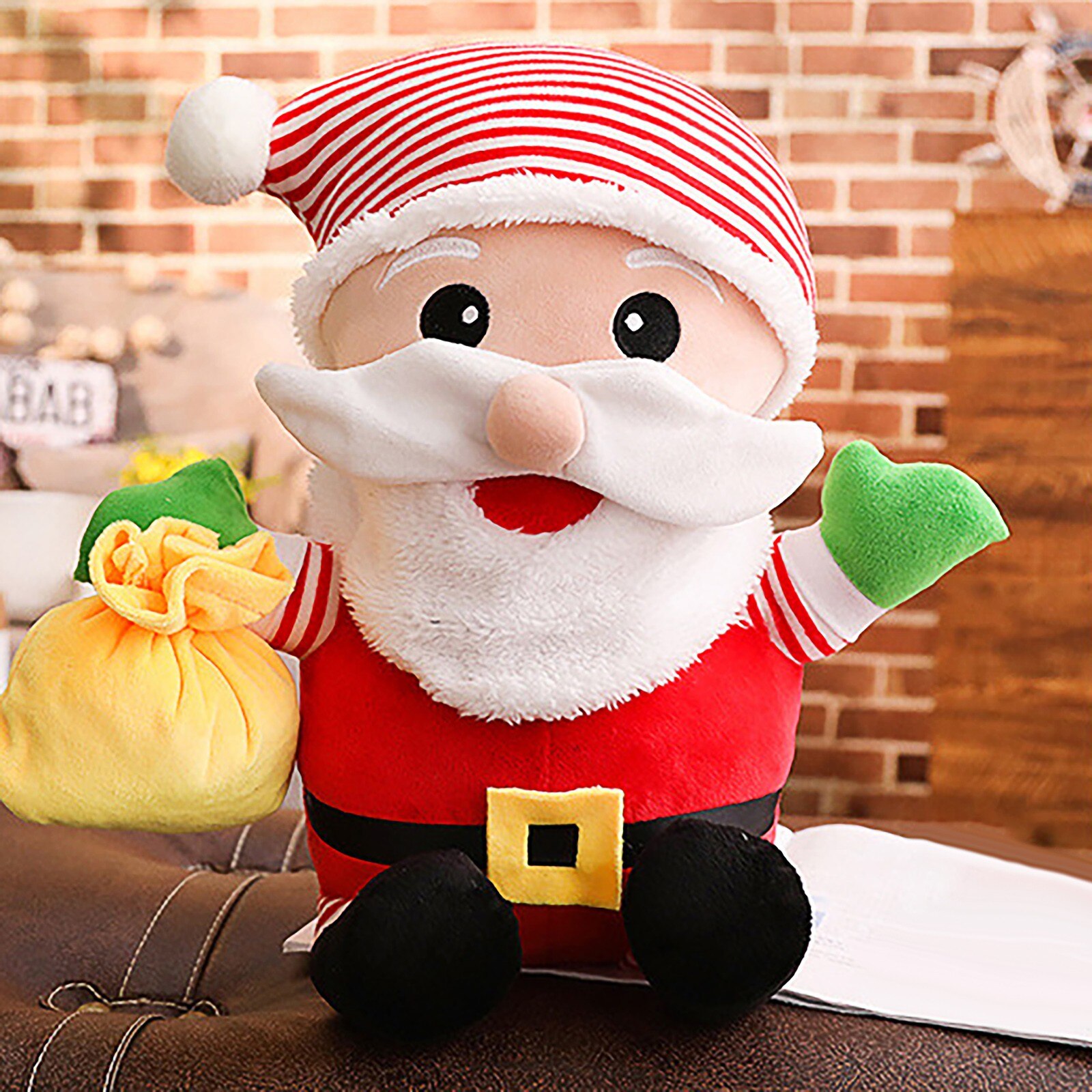 Christmas Santa Snowman Pillow Hand Warmer Plush Toy Christmas