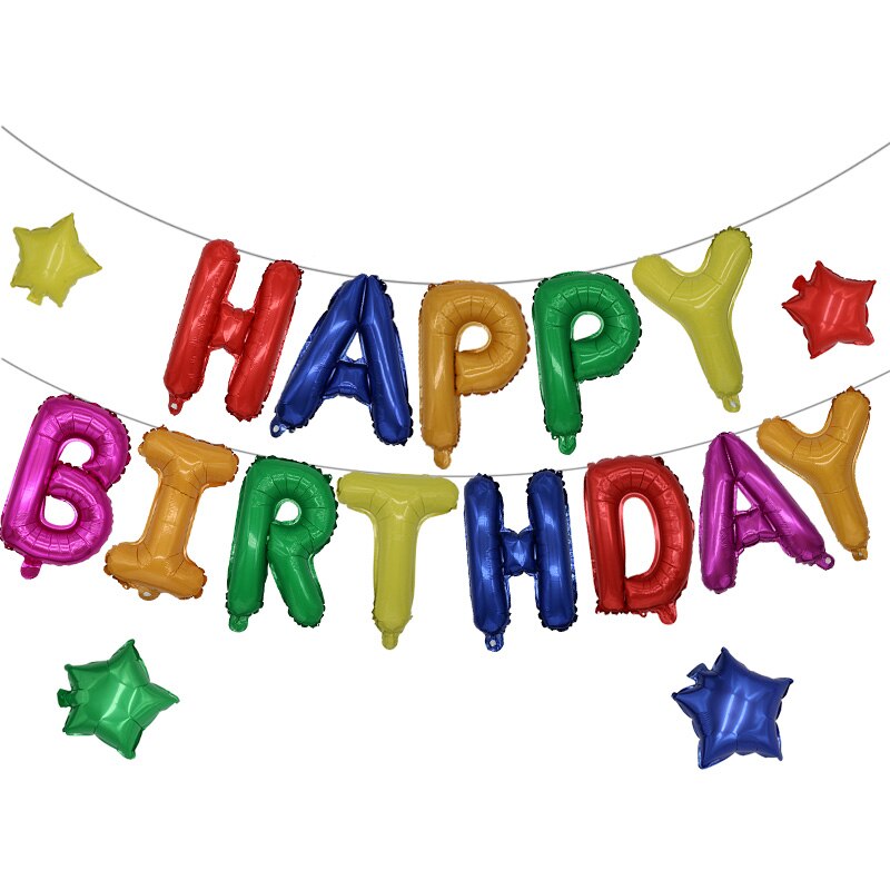 13 pièces joyeux anniversaire fête ballons feuille lettre ballon fête d'anniversaire décorations enfants adultes ballons d'anniversaire fournitures de fête