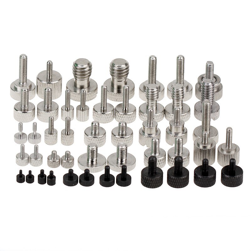 Tornillo de pulgar M1.4 para fijar lentes, material de acero al carbono, 10 piezas, M1.4 * 4-D4*4