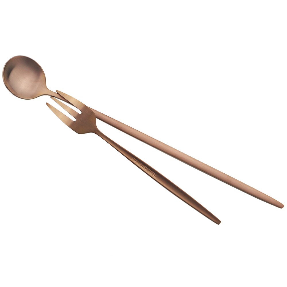 Ensemble de fourchettes à fruits en acier inoxydable, petite fourchette à Dessert en or blanc, ensemble de fourchettes à thé pour gâteau, fourchette à salade, service de couverts 6 pièces