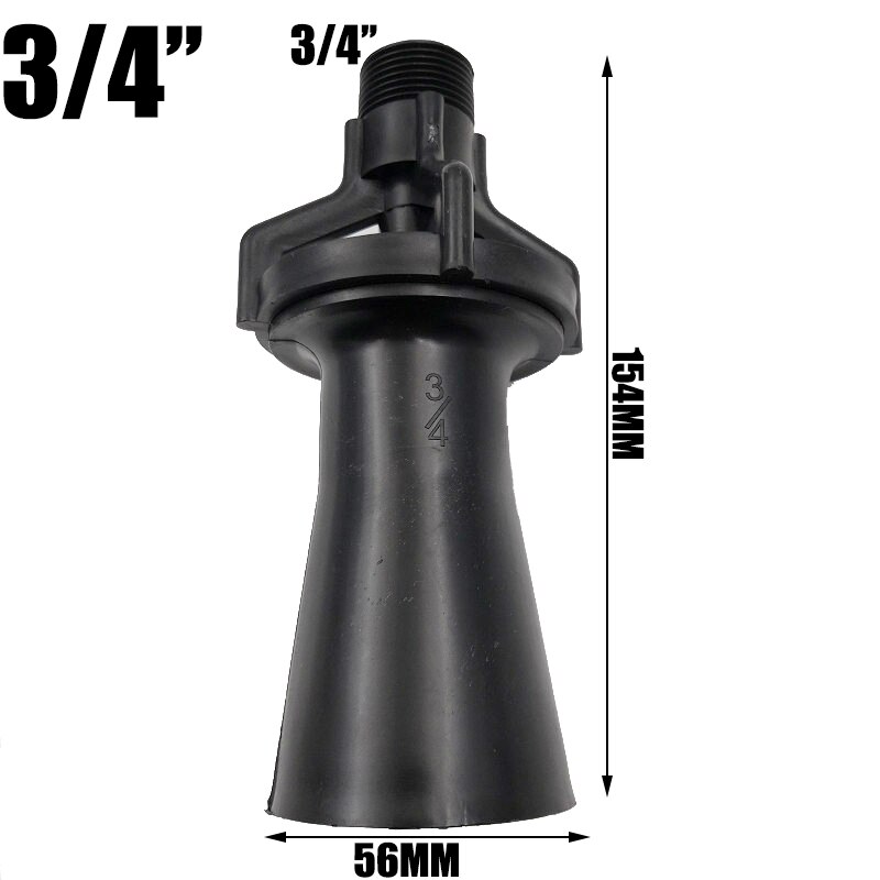 NuoNuoWell 1Pc Venturi Mixing Jet Nozzle Plastic Eductor Nozzle Flow Mixed For Plating Tanks Fertilizer Tank 1/4" 3/8" 1/2" 3/4": 3 of 4 inch