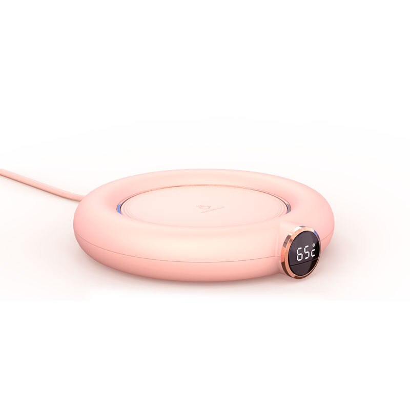 Calentador de tazas de café USB para té, leche, agua, bebidas, 3 temperaturas, calentador eléctrico de bebidas para el hogar, oficina, uso de escritorio, recomendado: Pink (No Cup)